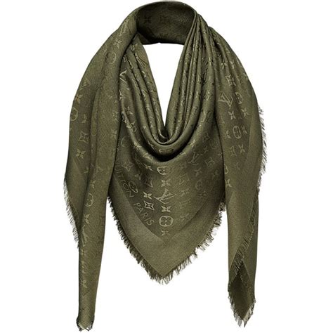 louis vuitton khaki scarf